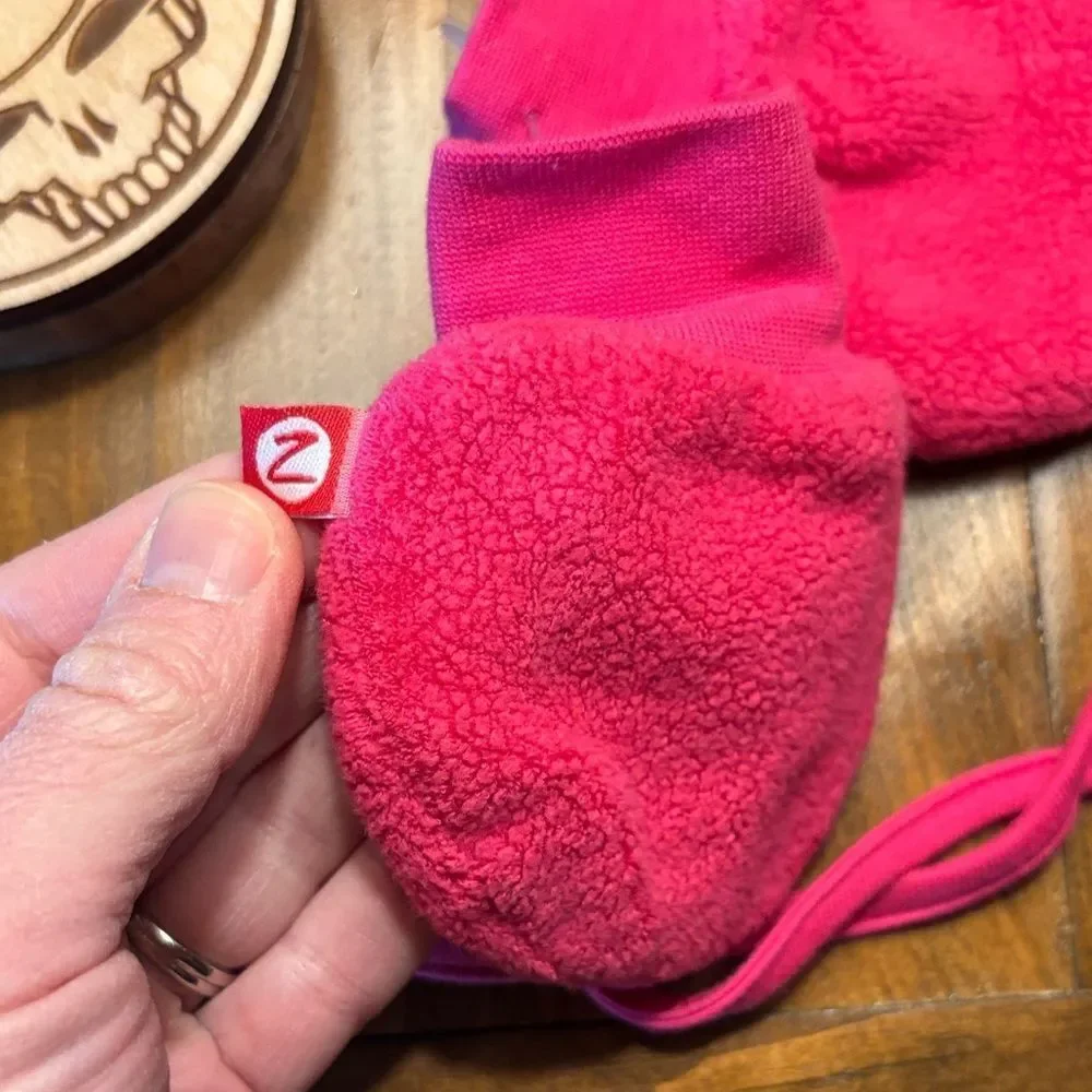 Zutano Pink Fleece Baby Mittens